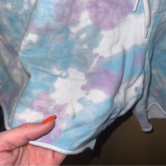 Purple/Blue Tie Dye Mens Shorts - Picture 2 of 6